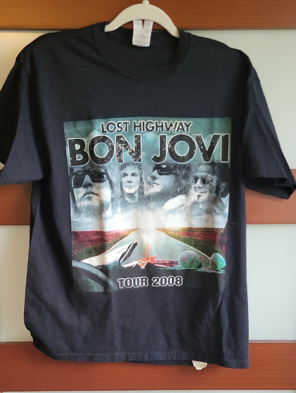 Bon Jovi Lost Highway Tour 2008 Black Graphic Tee